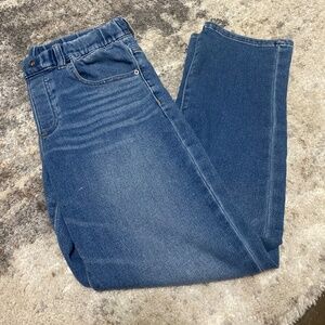 Urban pipeline womens 14/16 stretchy blue jeans bottoms 83% cotton straight leg